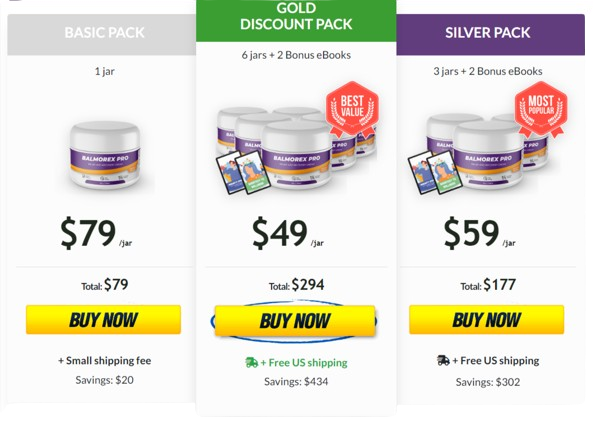 There are 3 types of price packages available