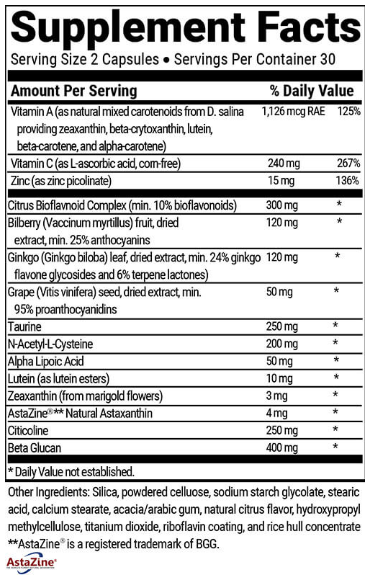 Advanced Vision Formula Ingredients