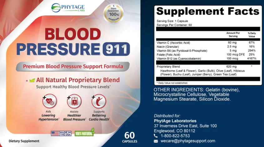 Blood Pressure 911 Ingredients